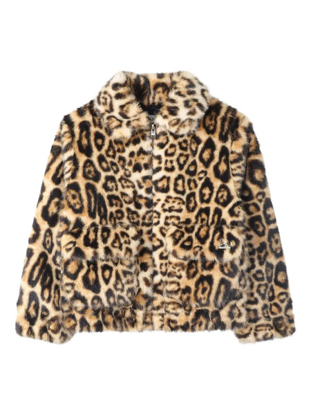  Lanvin Enfant Leopard-print Faux-fur Jacket - Neutrals 