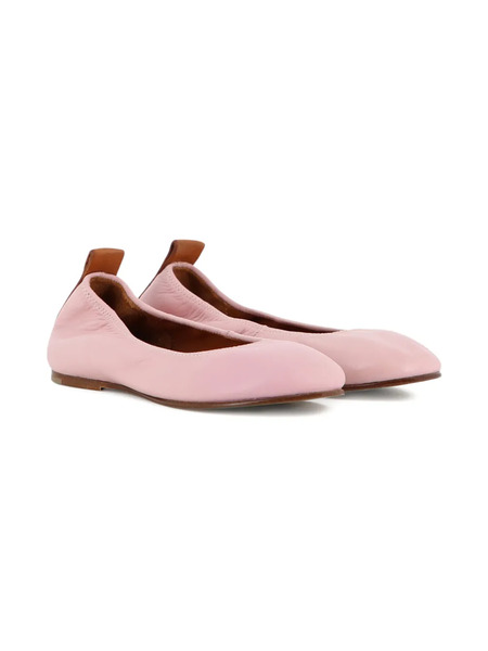  Lanvin Enfant Logo-detail Ballet Flats - Pink 