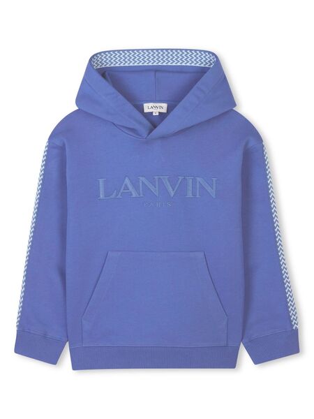  Lanvin Enfant Logo-embroidered Hoodie - Blue 