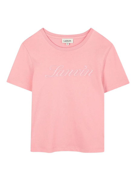  Lanvin Enfant Logo-embroidered T-shirt - Pink 