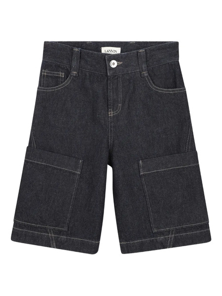  Lanvin Enfant Logo Shorts - Blue 