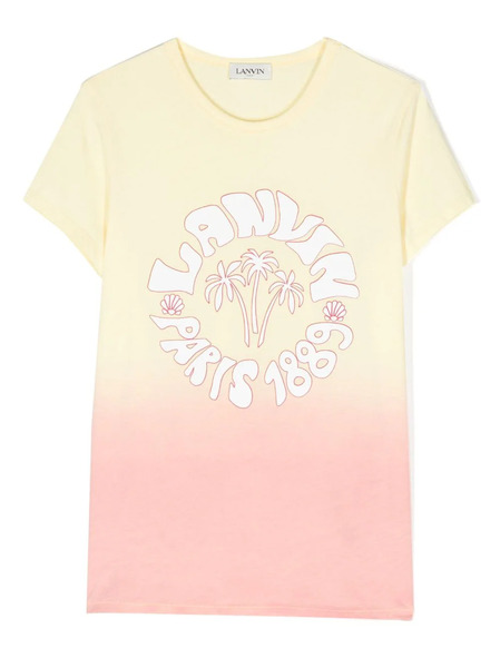  Lanvin Enfant Ombré-effect Cotton T-shirt - Yellow 