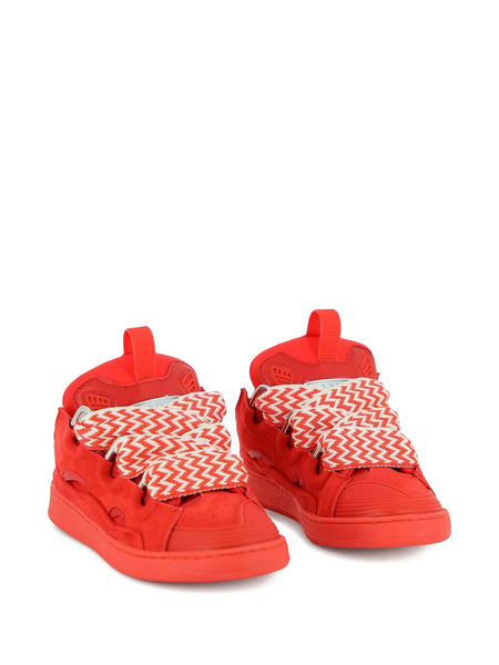  Lanvin Enfant Patterned Lace-up Sneakers - Red 