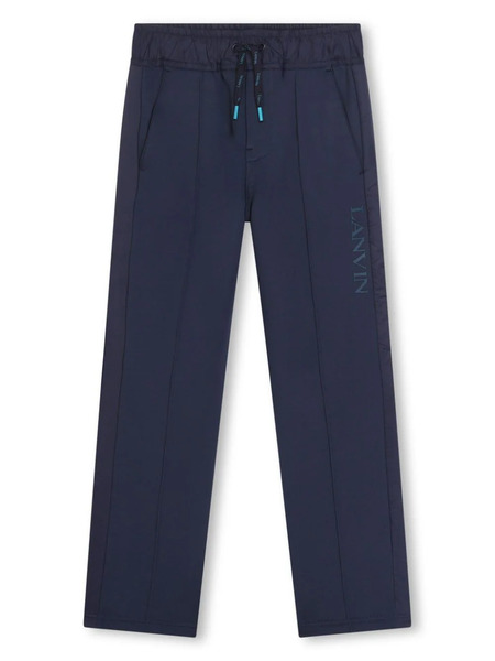  Lanvin Enfant Rubberised-logo Drawstring Track Pants - Blue 