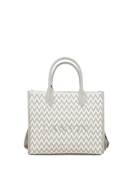  Lanvin Enfant Zigzag Embroidered Tote Bag - Neutrals 