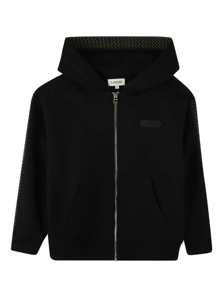  Lanvin Enfant Zip-up Hoodie - Black 
