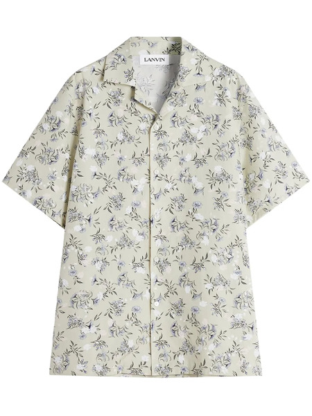  Lanvin Floral-print Shirt - Neutrals 