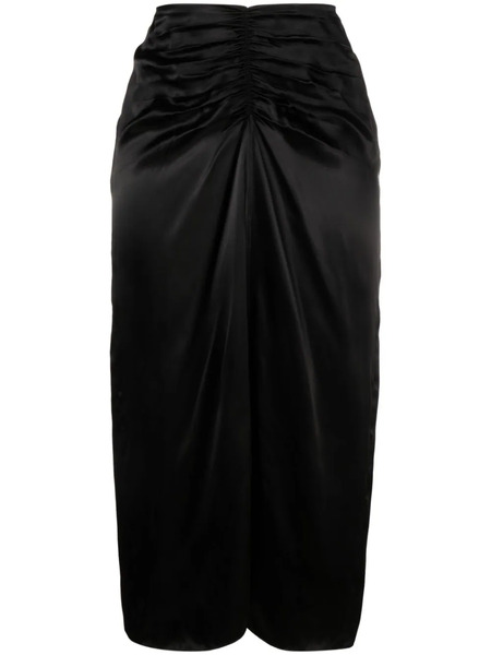  Lanvin Gathered-waist Midi Skirt - Black 