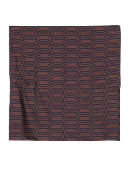  Lanvin Geometric-pattern Silk Scarf - Brown 