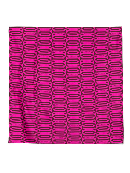 Lanvin Geometric-pattern Silk Scarf - Pink 