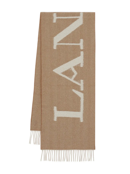  Lanvin Herringbone Scarf - Neutrals 