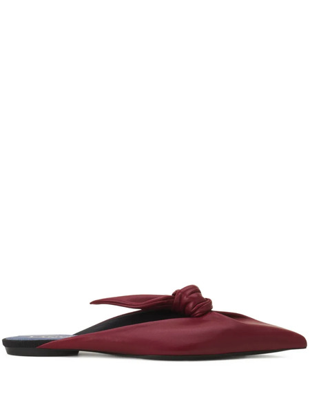  Lanvin Knotted Pointed-toe Mules - Red 