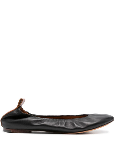  Lanvin Leather Ballerina Shoes - Black 