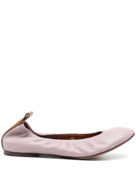  Lanvin Leather Ballet Flats - Purple 