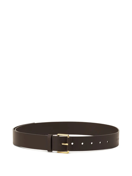  Lanvin Leather Buckle Belt - Brown 