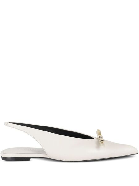  Lanvin Leather Slingback Pumps - White 