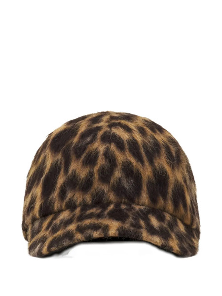  Lanvin Leopard-print Cap - Brown 