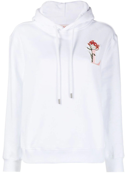  Lanvin Logo-embroidered Drawstring Hoodie - White 
