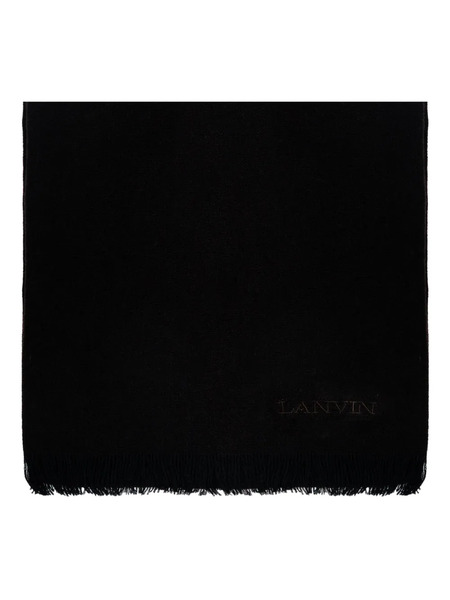  Lanvin Logo-embroidered Scarf - Black 