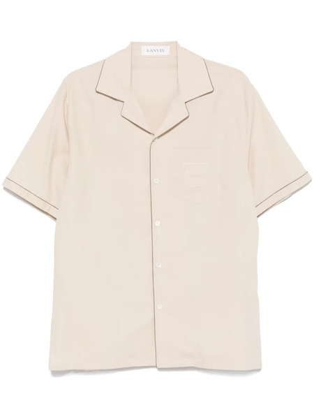  Lanvin Logo-patch Shirt - Neutrals 