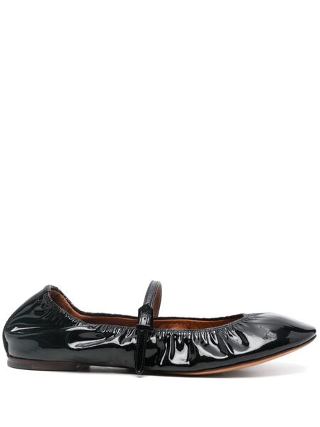  Lanvin Mary Jane Glossy Ballet Flats - Black 