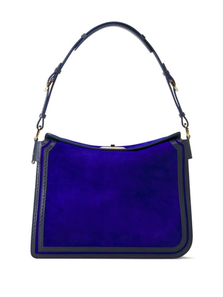  Lanvin Panelled Suede Shoulder Bag - Blue 