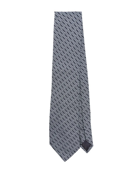  Lanvin Pattern-jacquard Silk Tie - Blue 