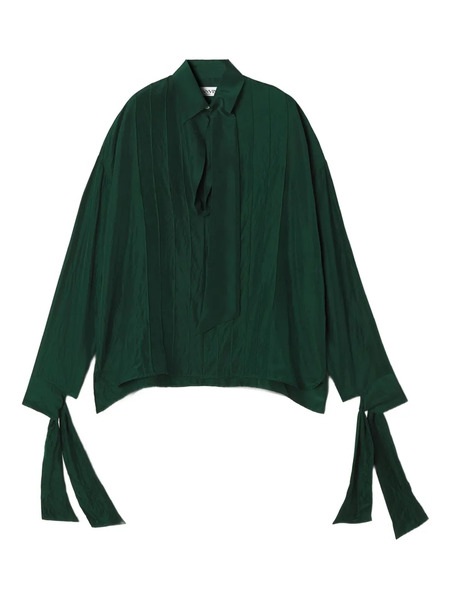  Lanvin Pleat-detail Silk Blouse - Green 