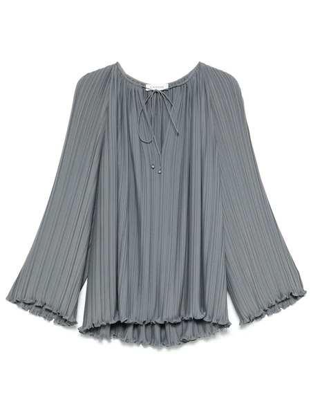  Lanvin Pleated Blouse - Grey 