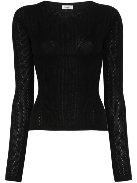  Lanvin Ribbed-knit Jumper - Black 
