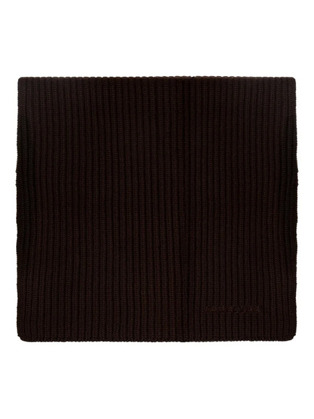  Lanvin Ribbed-knit Wool Scarf - Brown 
