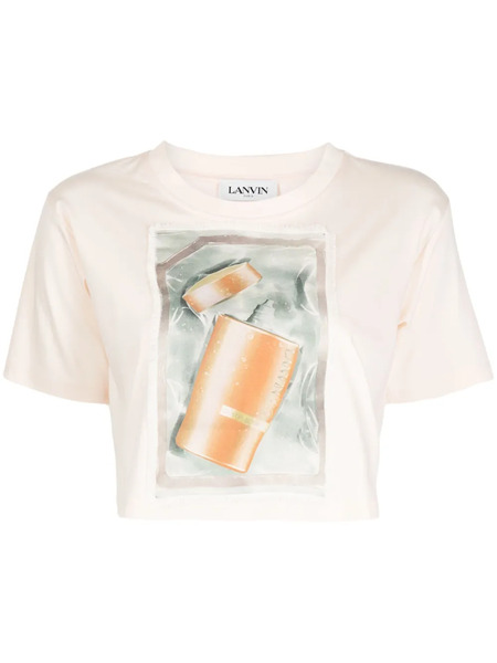  Lanvin Scratch & Sniff Cropped T-shirt - Pink 