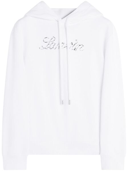  Lanvin Sequinned-logo Hoodie - White 