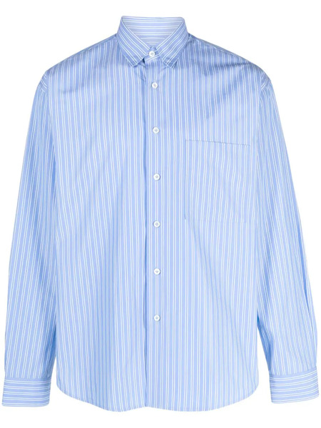  Lanvin Striped Long-sleeve Shirt - Blue 