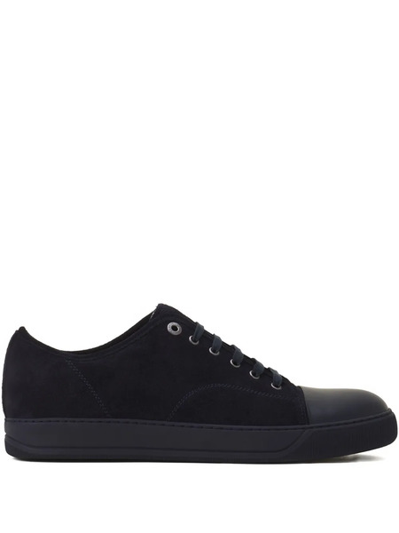  Lanvin Suede Leather Cap-toe Sneakers - Blue 