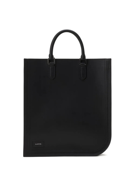  Lanvin Top Handle Shoulder Tote Bag - Black 