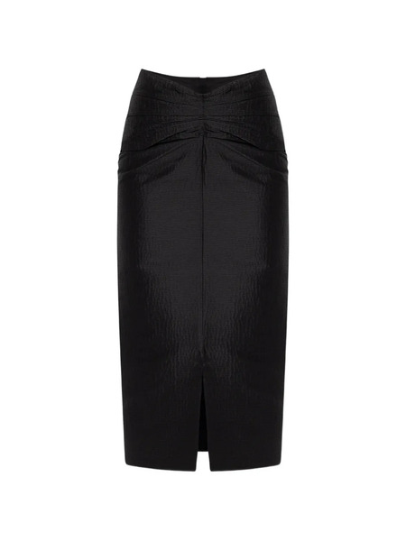  Lanvin Twist-detail Midi Skirt - Black 