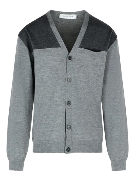  Lanvin V-neck Wool Cardigan - Grey 