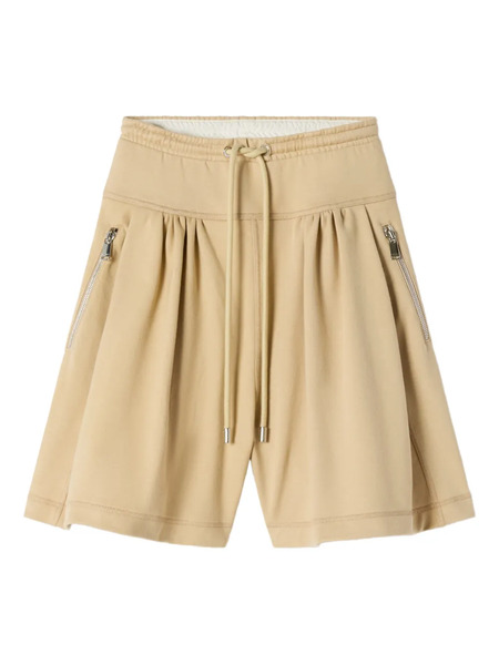  Lanvin Zip Pleated Shorts - Neutrals 