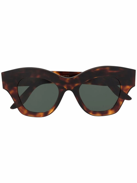  Lapima Tessa Squared-concave Frame Sunglasses - Brown 