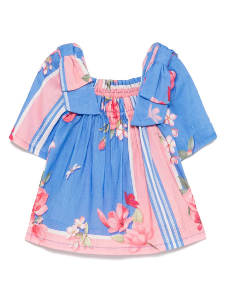  Lapin House Floral-print Top - Blue 