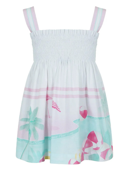  Lapin House Graphic-print Mini Dress - White 