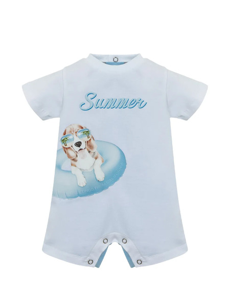 Lapin House Graphic-print Romper - White 