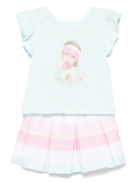  Lapin House Graphic-print Shorts Set - Green 