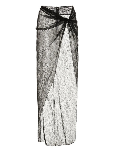  Laquan Smith Lace Wrap Cover-up - Black 