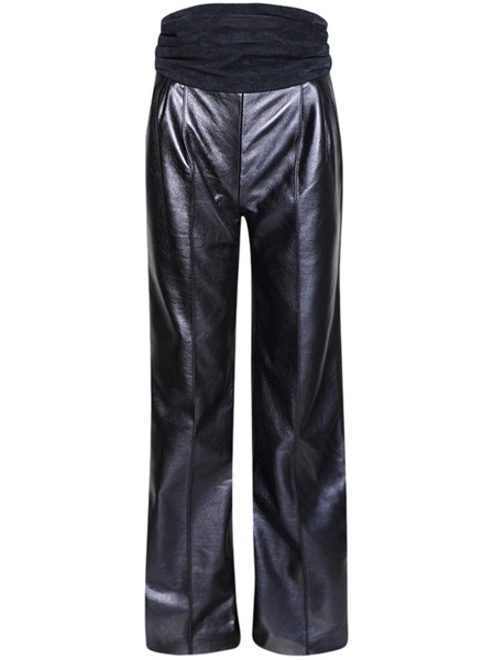  Laquan Smith Panelled High-shine Trousers - Blue 