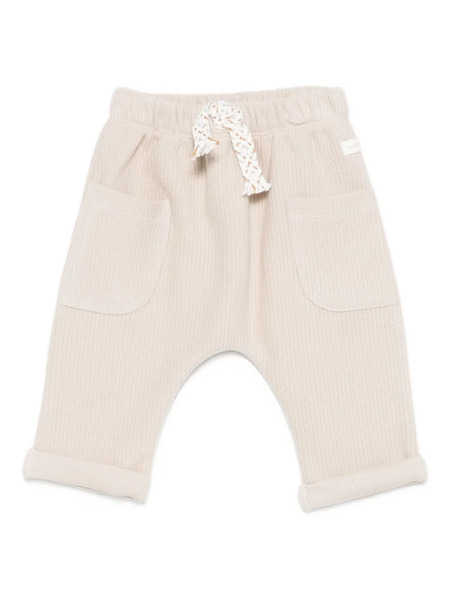  Laranjinha Drawstring-waist Cotton Trousers - Neutrals 