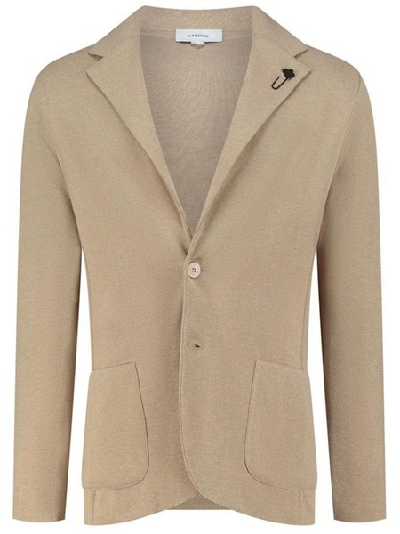  Lardini Brooch-detail Single-breasted Blazer - Neutrals 
