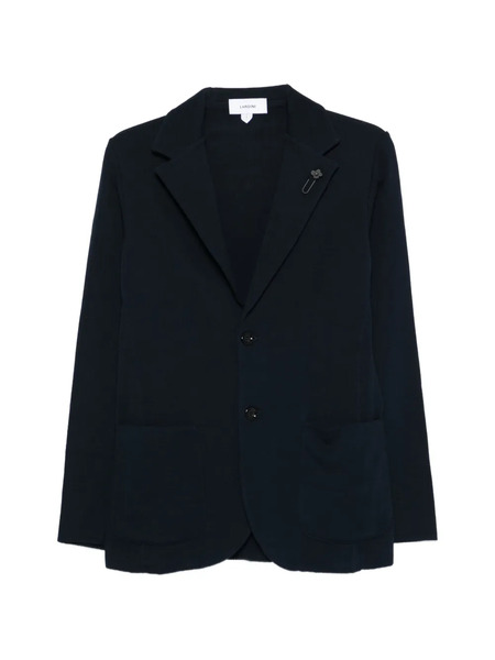  Lardini Brooch Knit Blazer - Blue 