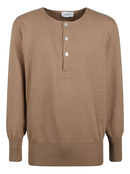  Lardini Button-placket Sweater - Brown 